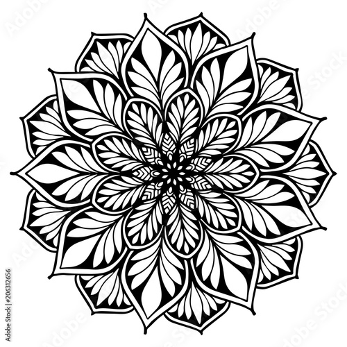 Mandalas for coloring  book. Decorative round ornaments. Unusual flower shape. Oriental vector, Anti-stress therapy patterns. Weave design elements. Yoga logos Vector.