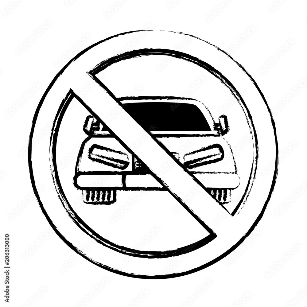 No cars allowed prohibition sign, no cars entry, Do not drive symbol, vector illustration No cars allowed prohibition sign, no cars entry, Do not drive symbol, vector illustration