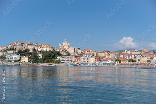 Italian Riviera. Seafront at the tourist resort town Imperia