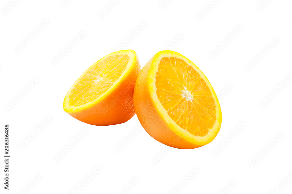 Orange fruit isolated on white background. Orange fruit isolated on white background.