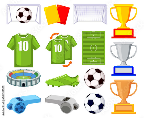 Colorful cartoon soccer 150elements set