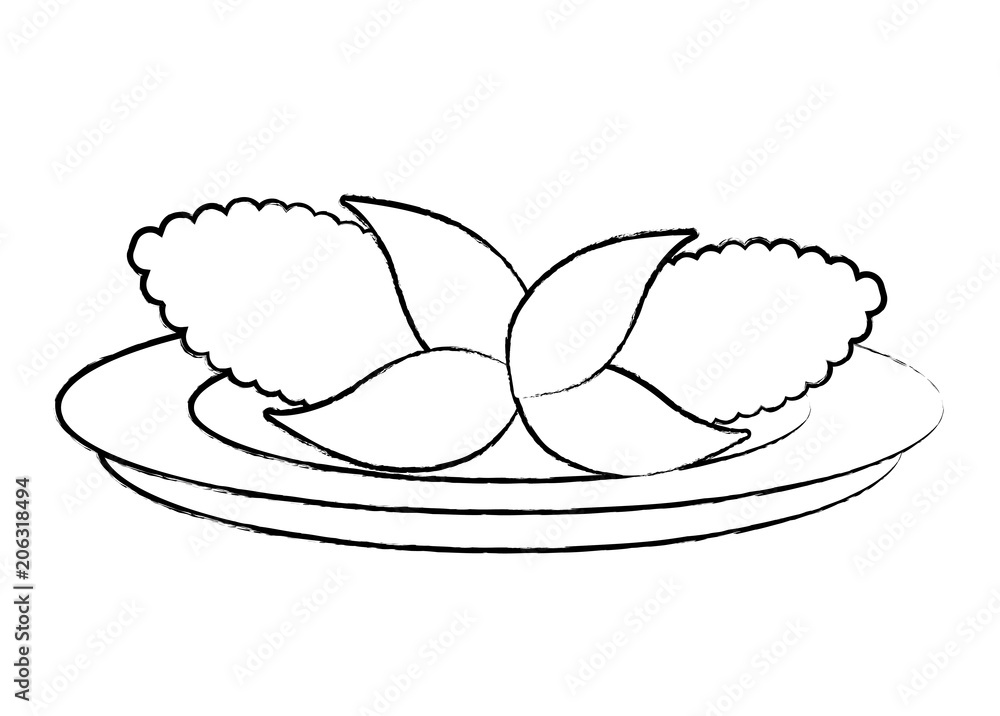 dish with corns over white background, vector illustration dish with corns over white background, vector illustration