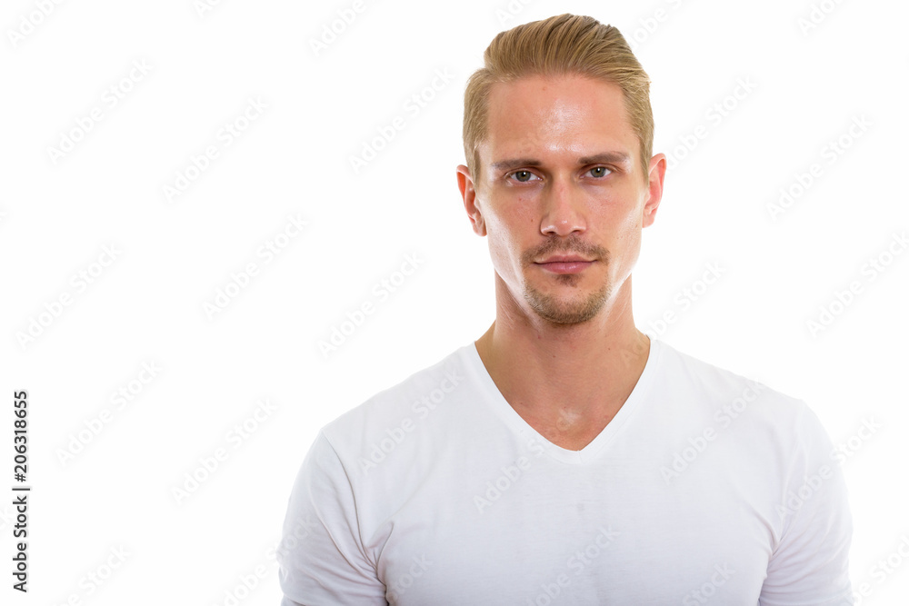 Obraz premium Studio shot of young handsome man