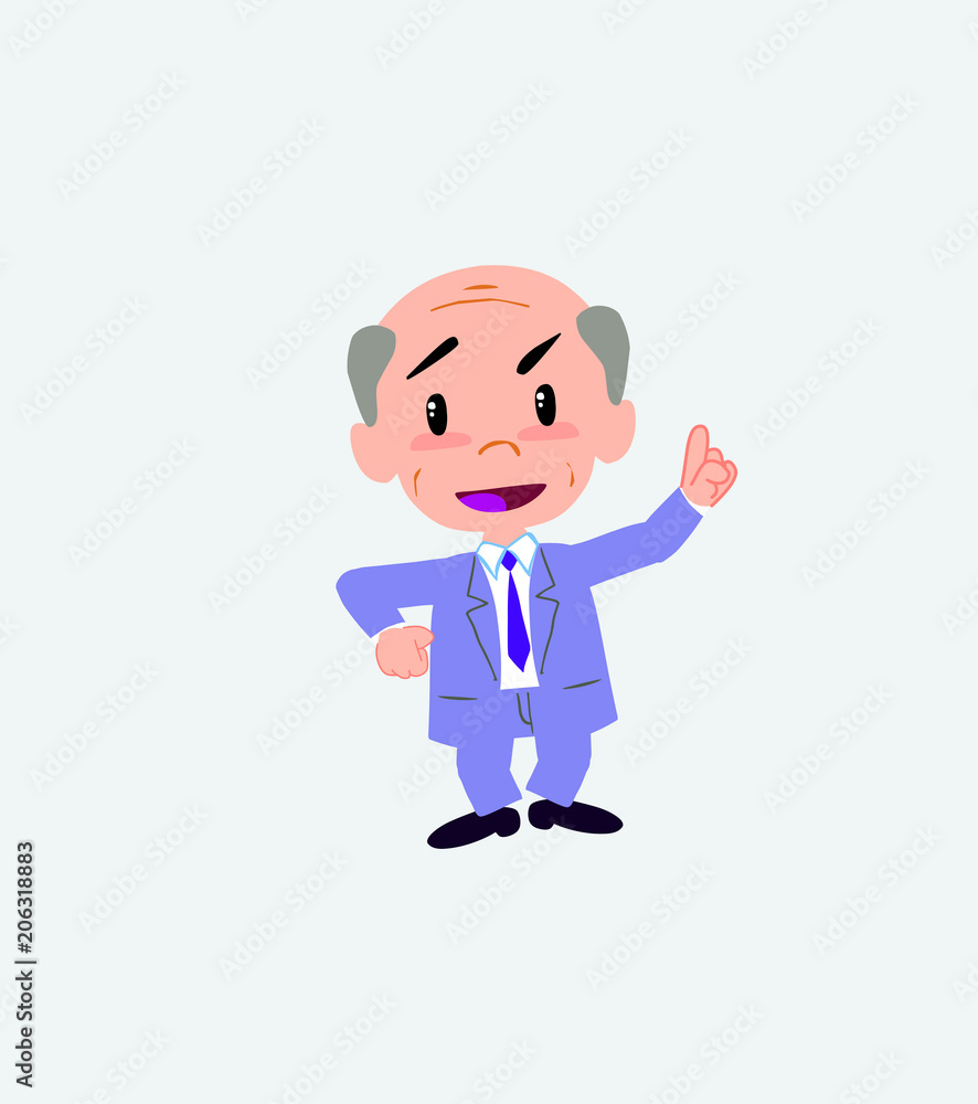 Old businessman talking very determined and optimistic. Old businessman talking very determined and optimistic.