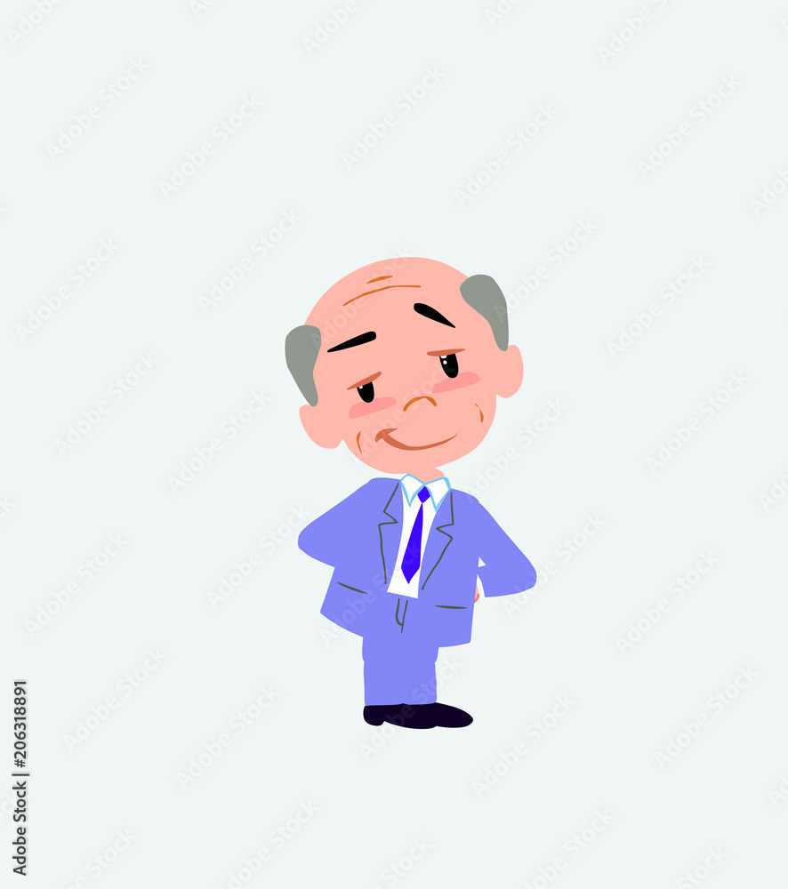 Old businessman smiling peacefully. Old businessman smiling peacefully.
