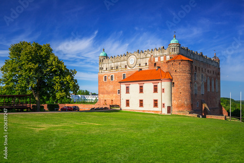 Teutonic castle in Golub-Dobrzyn town at sunny day, Poland