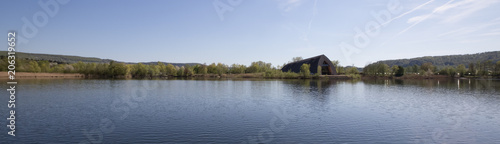 Obraz na płótnie quarry lake in Remerschen w salonie