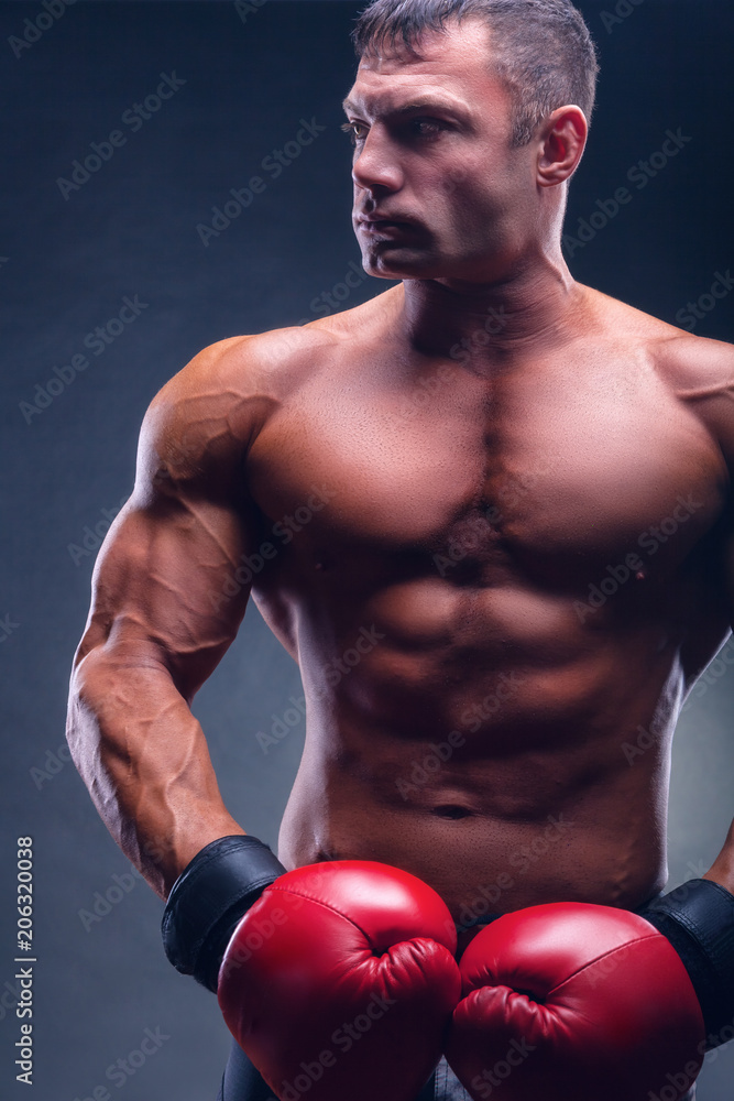 Man in boxing gloves