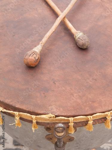 Plakat Drumsticks on medieval drum