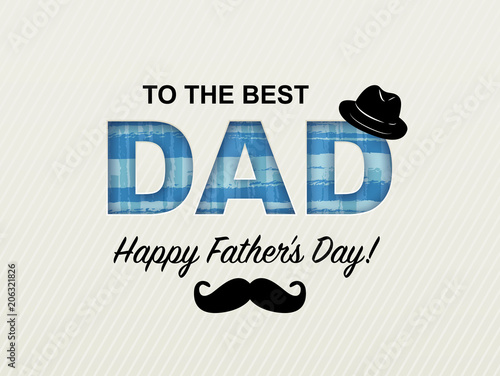 Vector Fathers day card design