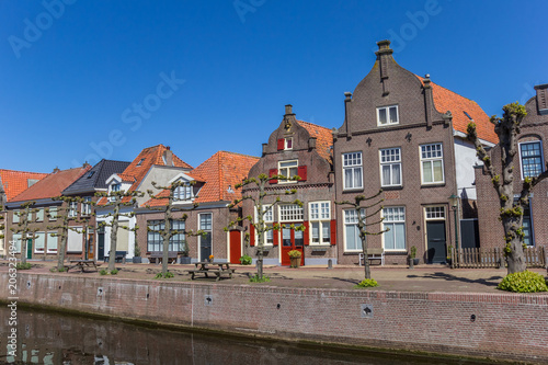 Historic houses at a canal in Hasselt