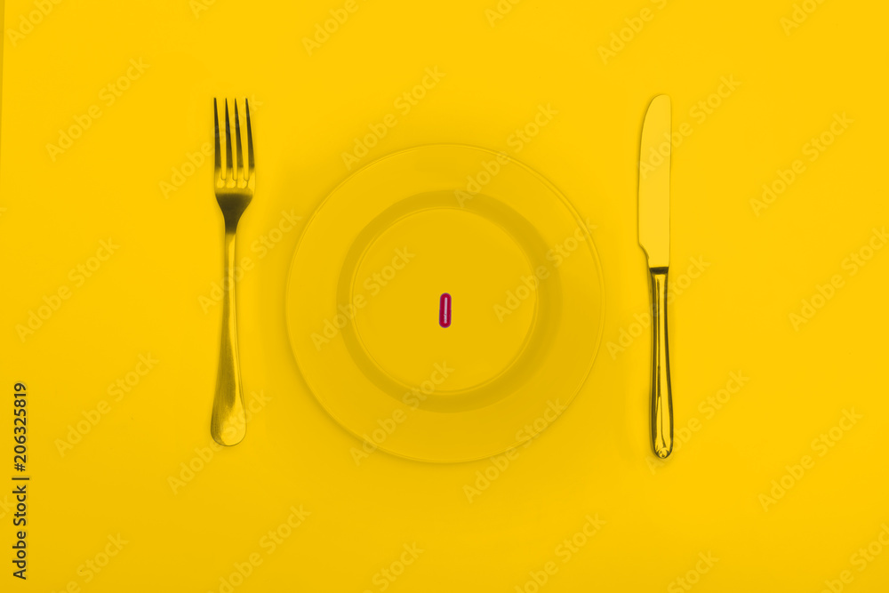 pill on a plate pill on a plate