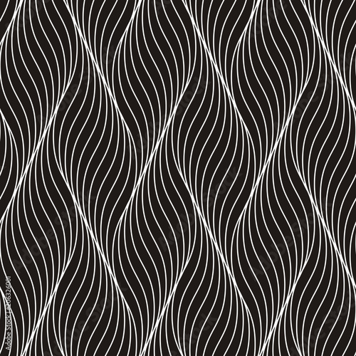 Abstract wave stylish texture. Vector seamless geometric pattern