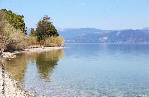 landscape of beach at Aigio Achaia Peloponnese Greece   photo