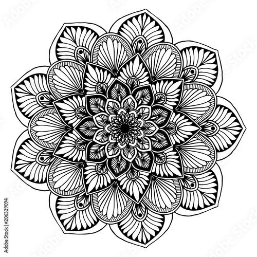 Mandalas for coloring  book. Decorative round ornaments. Unusual flower shape. Oriental vector  Anti-stress therapy patterns. Weave design elements. Yoga logos Vector.