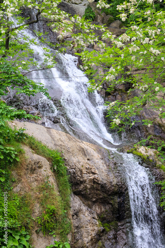 Waterfall of St. Andrew near Sarpi town in Adjara  Georgia