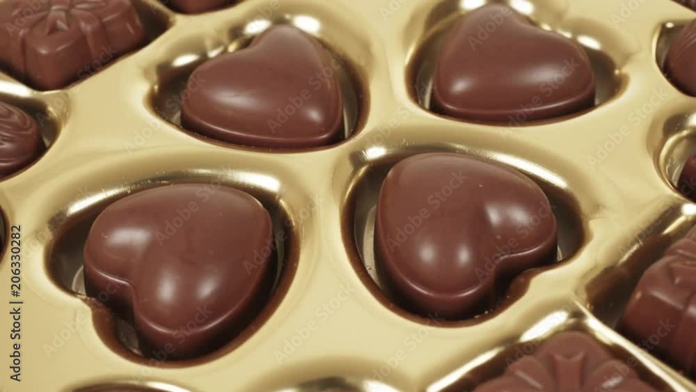 Chocolate bonbons inside box Chocolate bonbons inside box