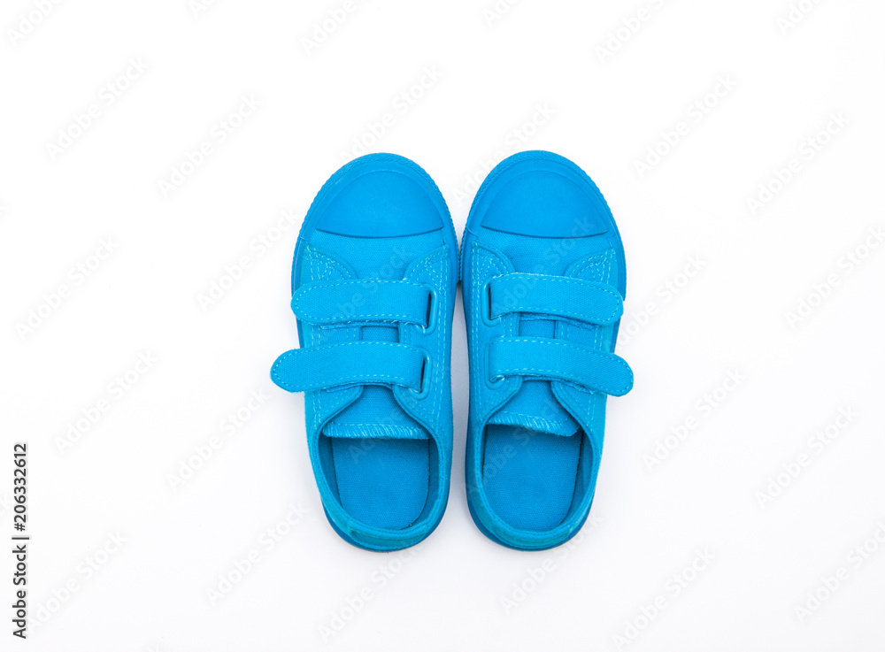 Blue shoes isolated on white background. Blue shoes isolated on white background.