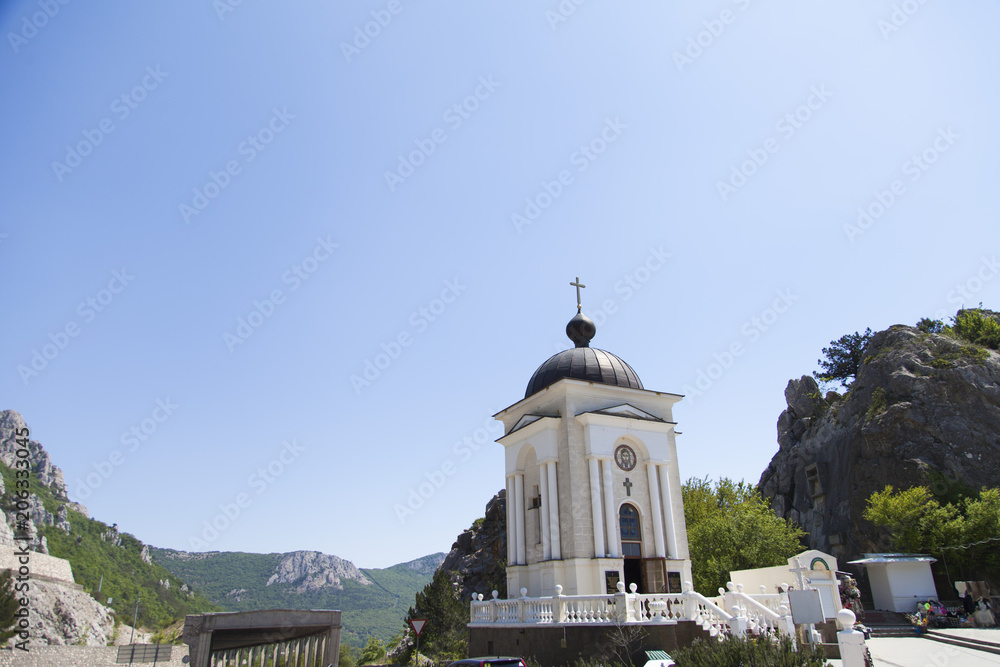 Orthodox chapel in mountains