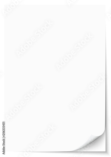 Blank Paper A4 Corner Notepad White
