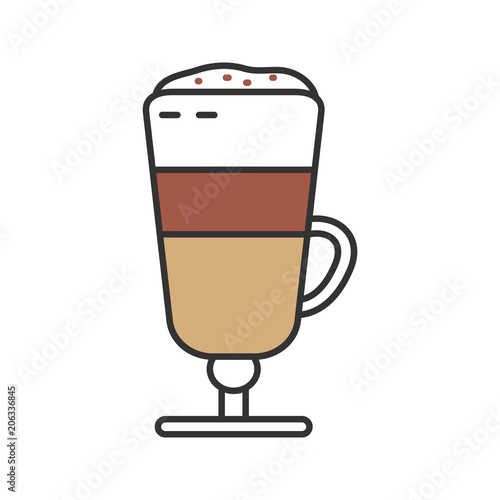 Latte macchiato color icon