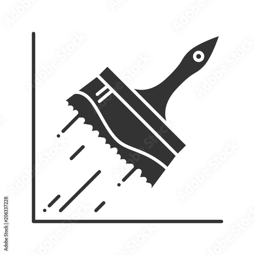 Big paint brush glyph icon