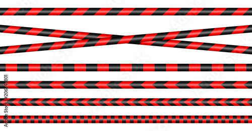 Set Of Barrier Tapes Red/Black