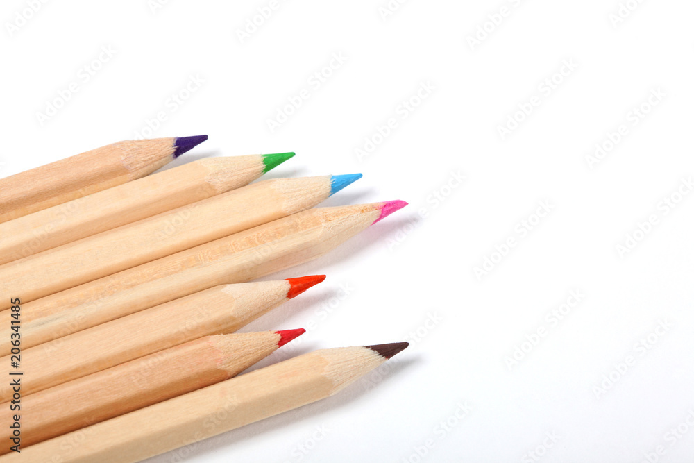 Obraz premium colored pencils isolated on white background
