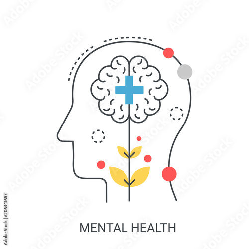 Mental health vector illustration concept.