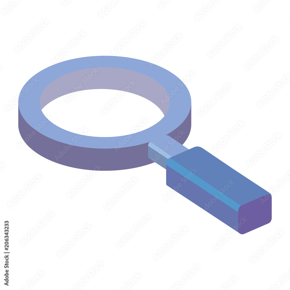 magnifying glass isometric icon vector illustration design magnifying glass isometric icon vector illustration design