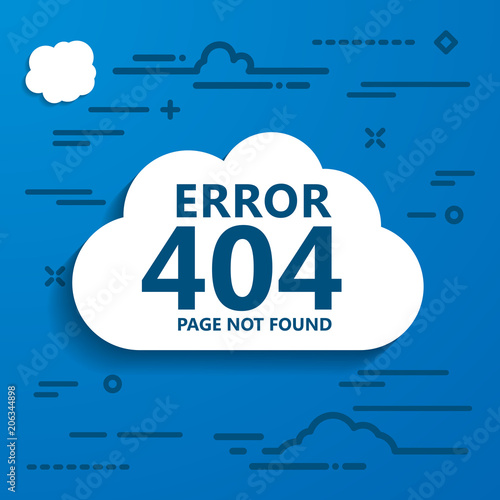404 error page not found illustration of  white paper linear clo