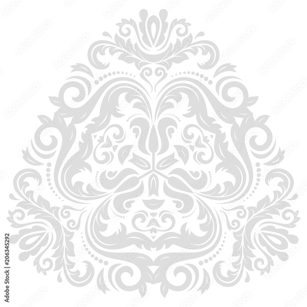 Oriental pattern with arabesques and floral elements. Traditional classic triangular light ornament. Vintage pattern with arabesques Oriental pattern with arabesques and floral elements. Traditional classic triangular light ornament. Vintage pattern with arabesques