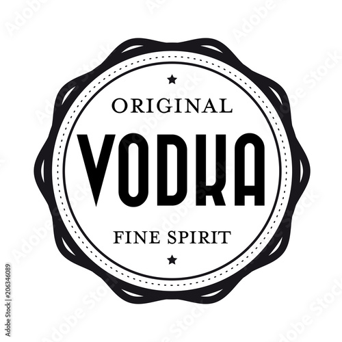 Original vodka vintage stamp