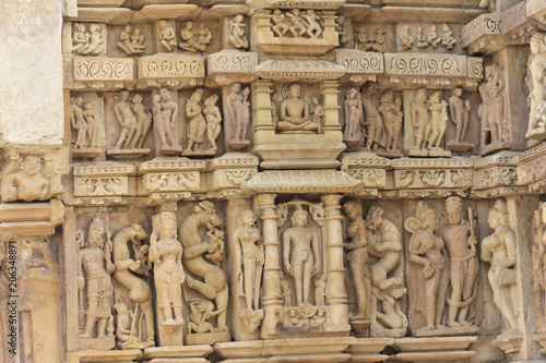 Tempelbezirk von Khajuraho, Unesco Weltkulturerbe, Madhya Pradesh, Indien, Asien