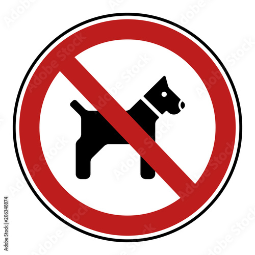 Verbotsschild Icon - Leinenzwang