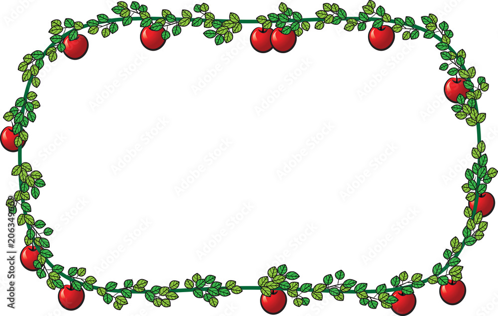 apple tree border Stock Vector Adobe Stock
