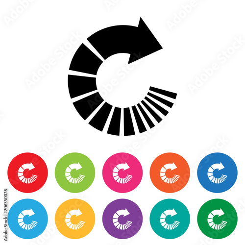 Recycling symbol icon set