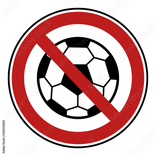 Verbotsschild Icon - Ballspielen