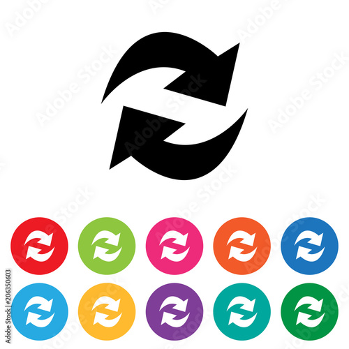Recycling symbol icon set