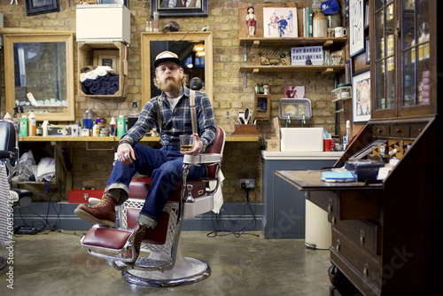 Portrait of a male barber