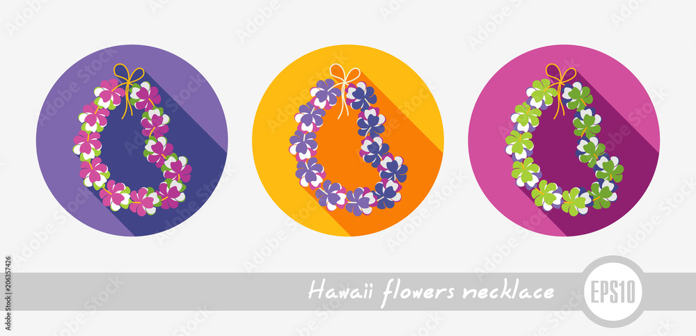 Hawaii Flowers Necklacewreath Icon Vacation Hawaii Icon Lei Vector, Hawaii,  Icon, Lei PNG and Vector with Transparent Background for Free Download