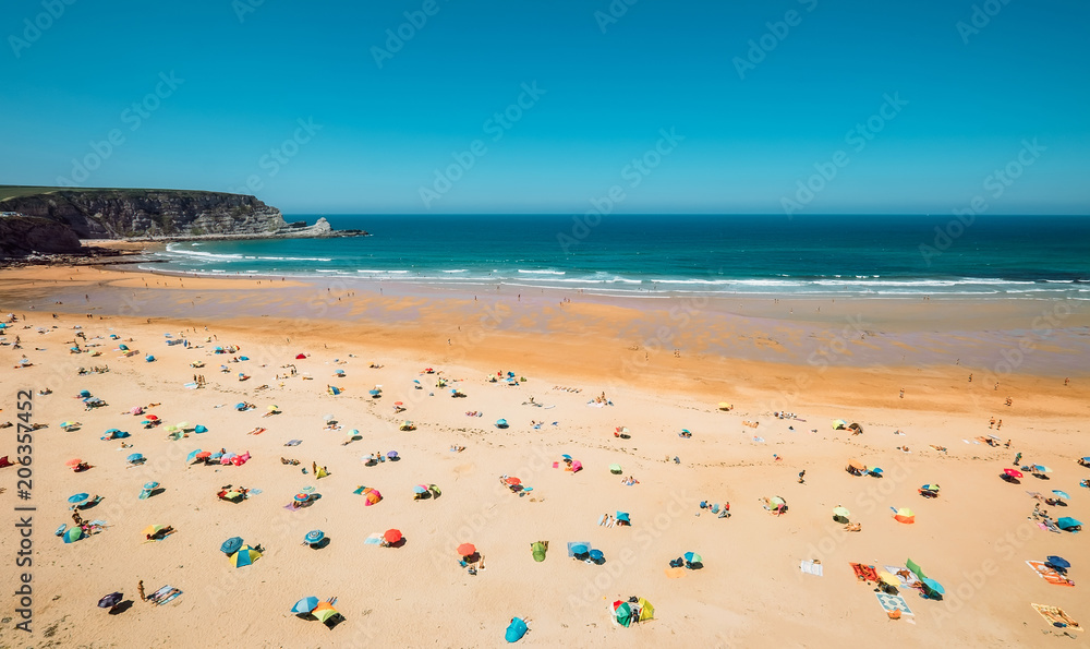 Ocean beach in Asturia, North Spain