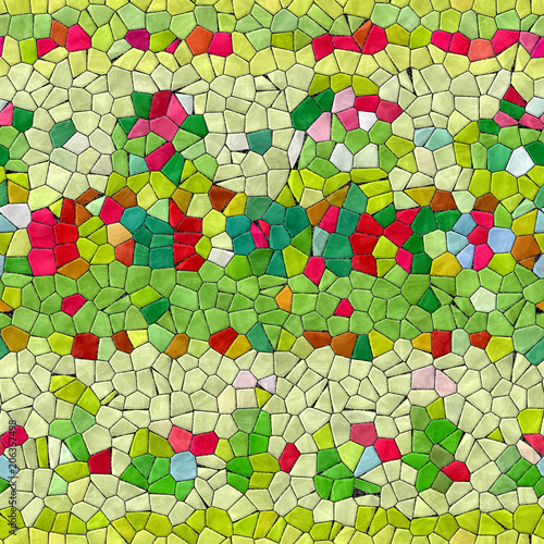 Glass mosaic kaleidoscopic seamless generated hires texture