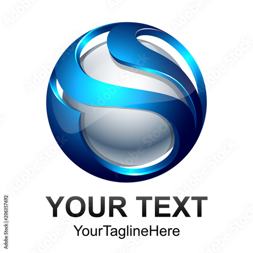 Creative abstract digital sphere technology vector logo design template element. Web Network Internet business Logotype concept circle icon.