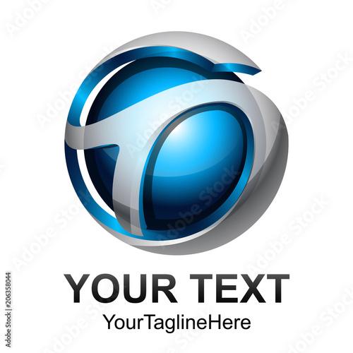Creative abstract digital sphere technology vector logo design template element. Web Network Internet business Logotype concept circle icon.