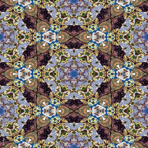 Spot kaleidoscopic seamless generated hires texture