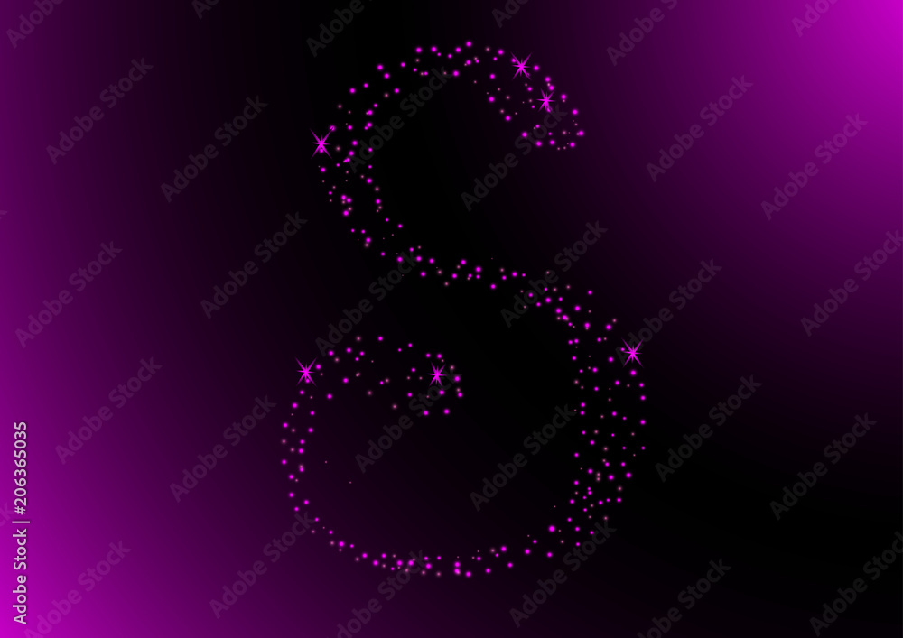 star word S in purple flicker star word S in purple flicker