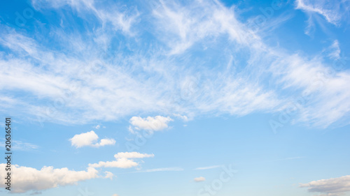 Wonderful blue sky with clouds for background