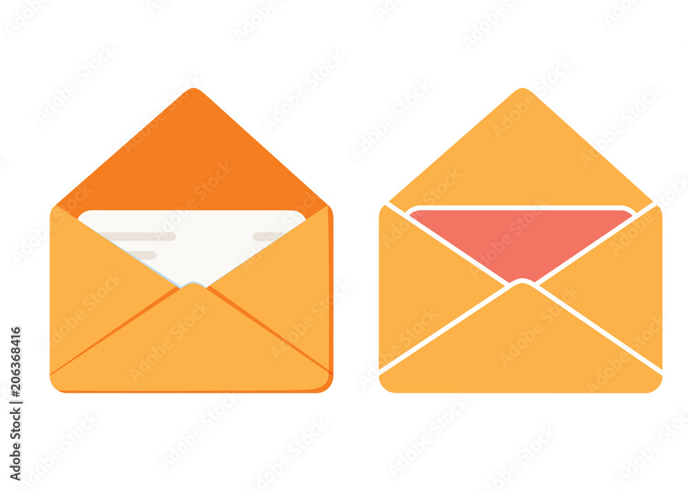 Message icon, envelope illustration vector mail icon, send letter isolated. Message icon, envelope illustration vector mail icon, send letter isolated.