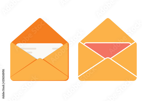 Message icon, envelope illustration vector mail icon, send letter isolated.